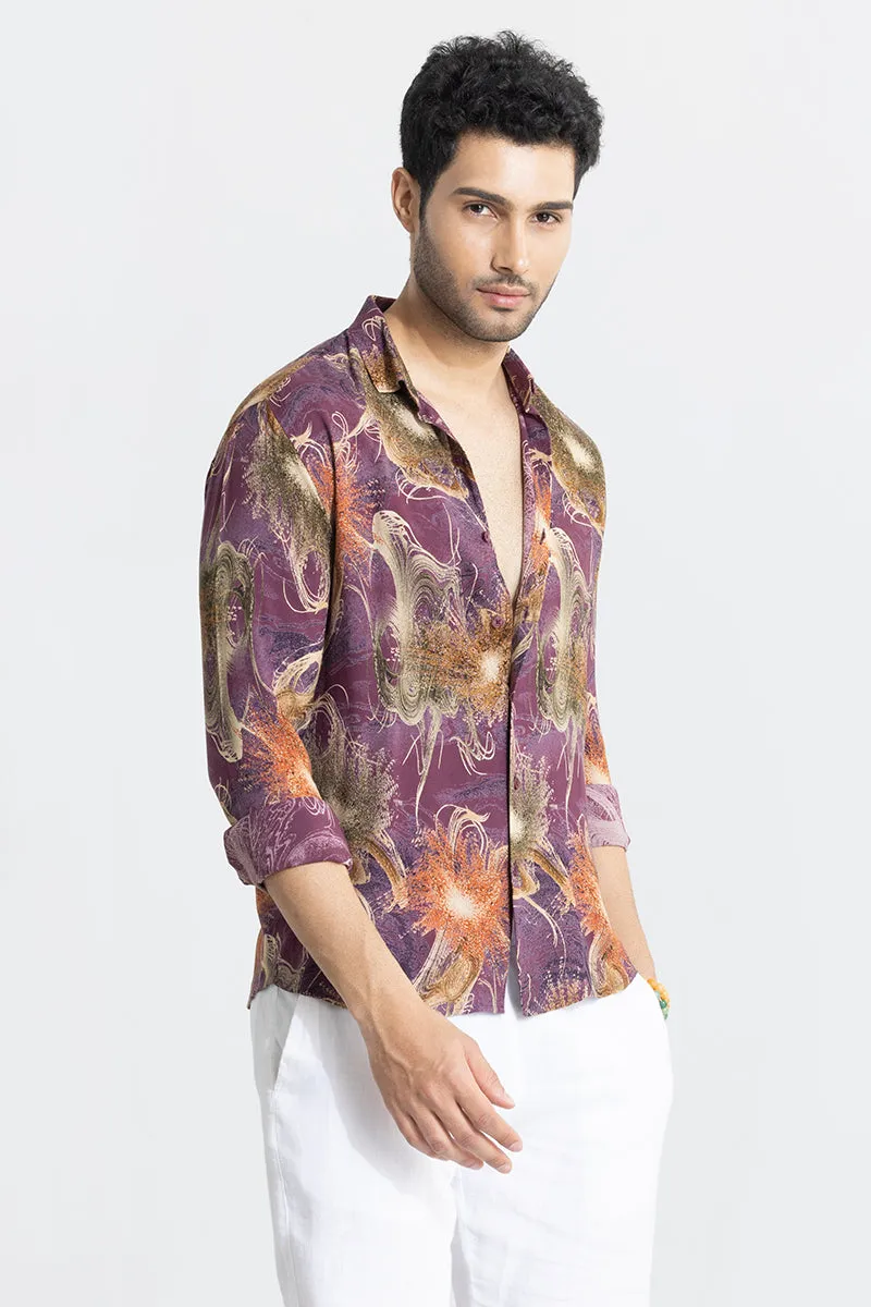 Abstract Ambiance Purple Shirt