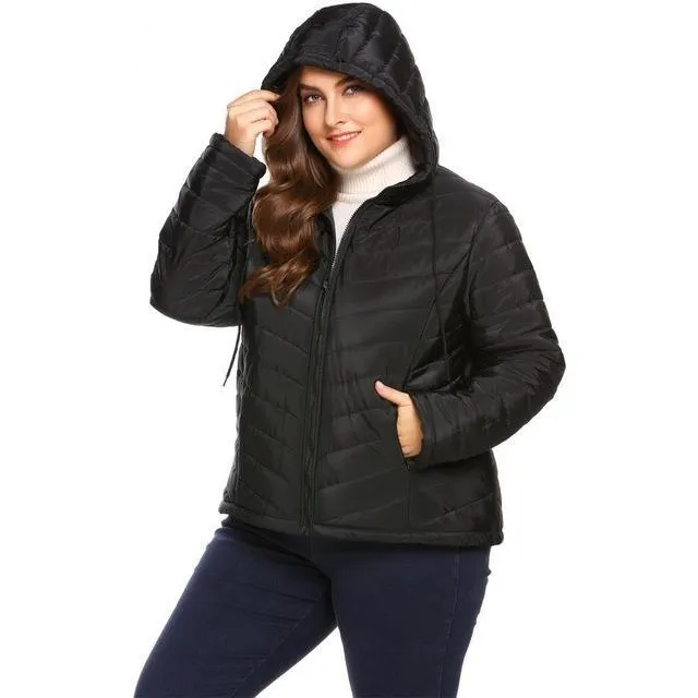 ANALUKE Jacket Padded Hooded Women Coat