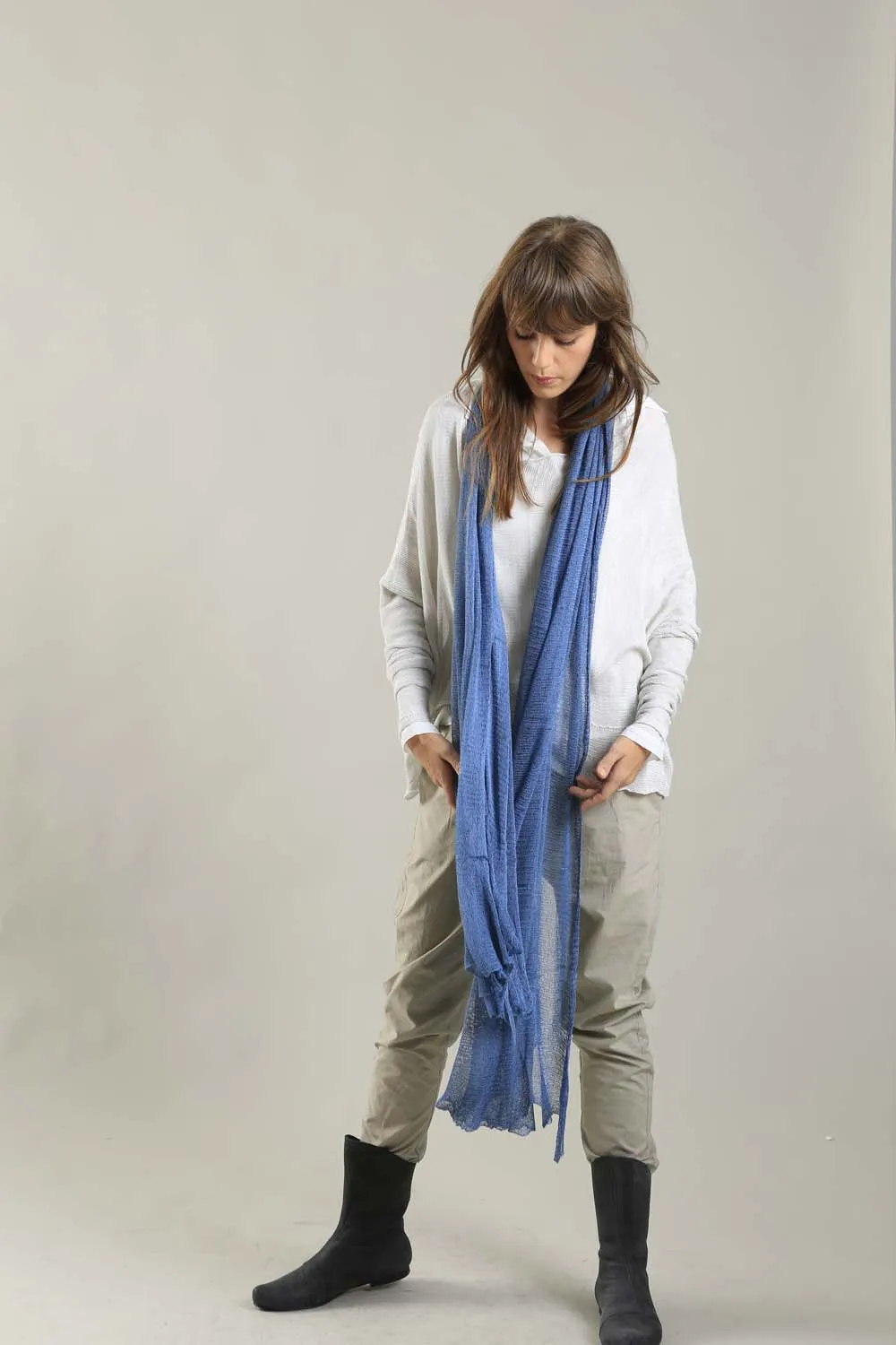 Big Air Bamboo Sheer Scarf - Peacock Blue