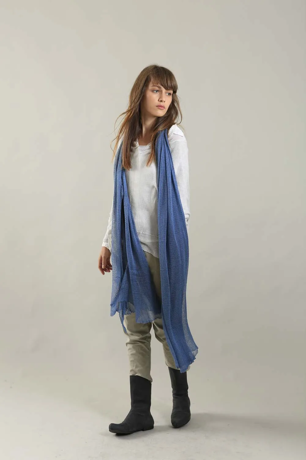 Big Air Bamboo Sheer Scarf - Peacock Blue