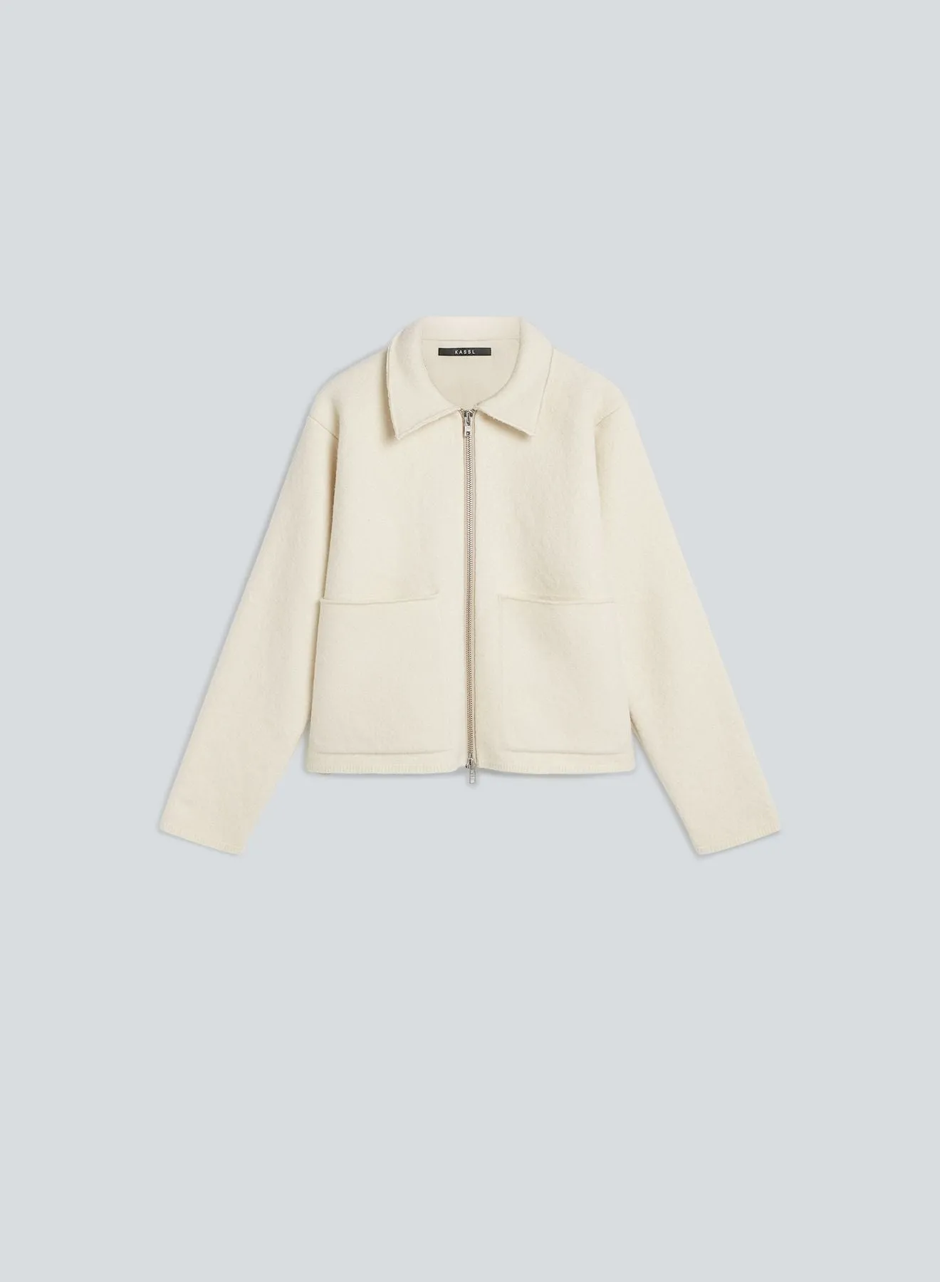 Blouson jacket boiled wool | soft white