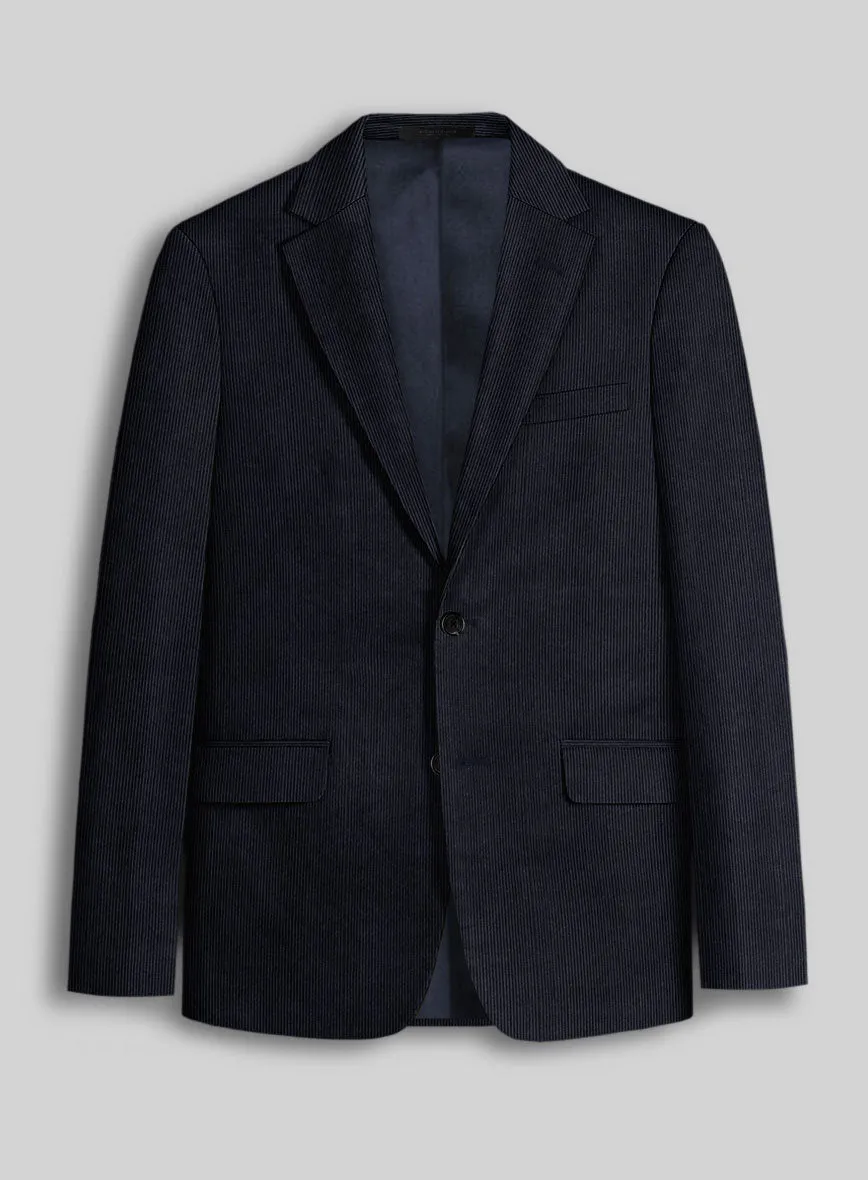 Blue Stretch Pin Corduroy Jacket