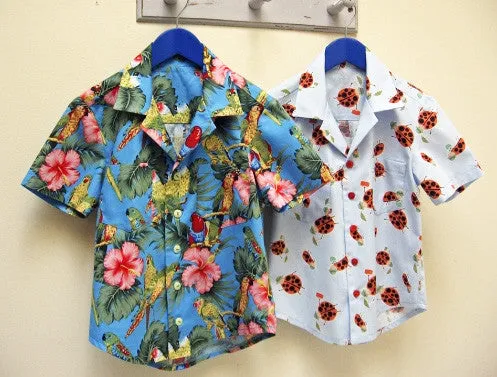 Boys casual shirt pdf sewing pattern THOMAS SHIRT boys & girls 2-14 years. Hawaiian shirt sewing pattern.