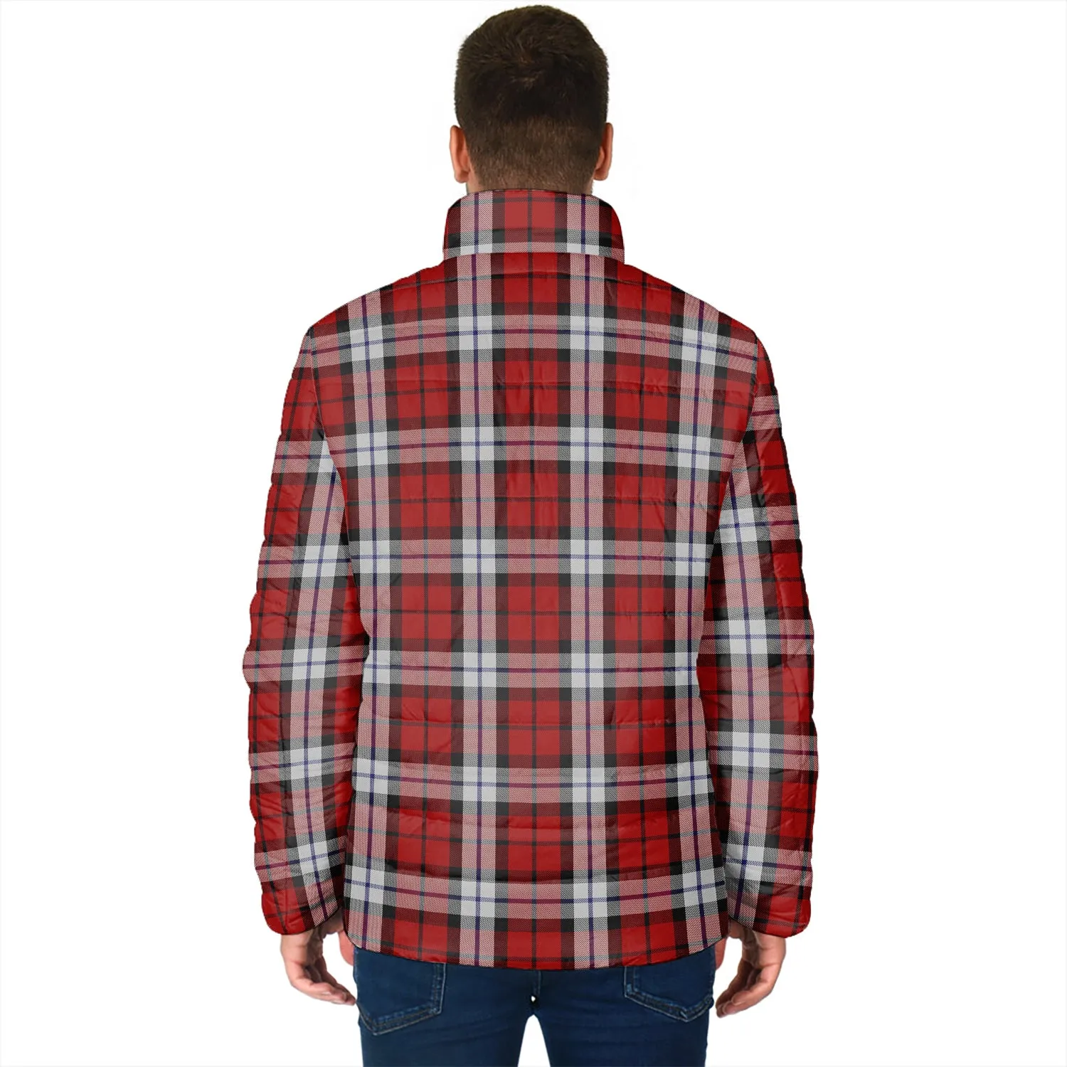 Brodie Dress Tartan Padded Jacket with Family Crest