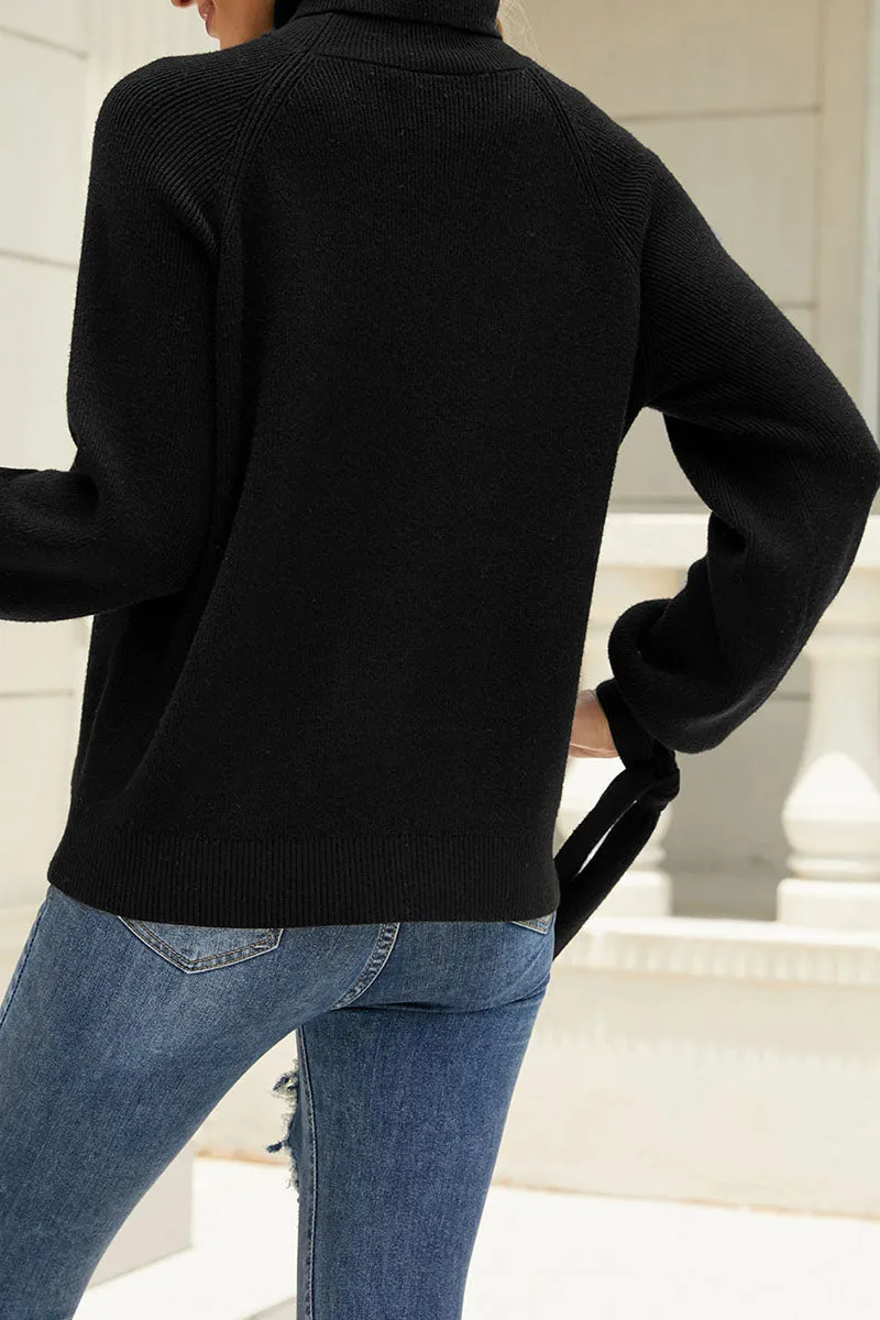 Casual Solid Frenulum O Neck Sweaters(5 colors)