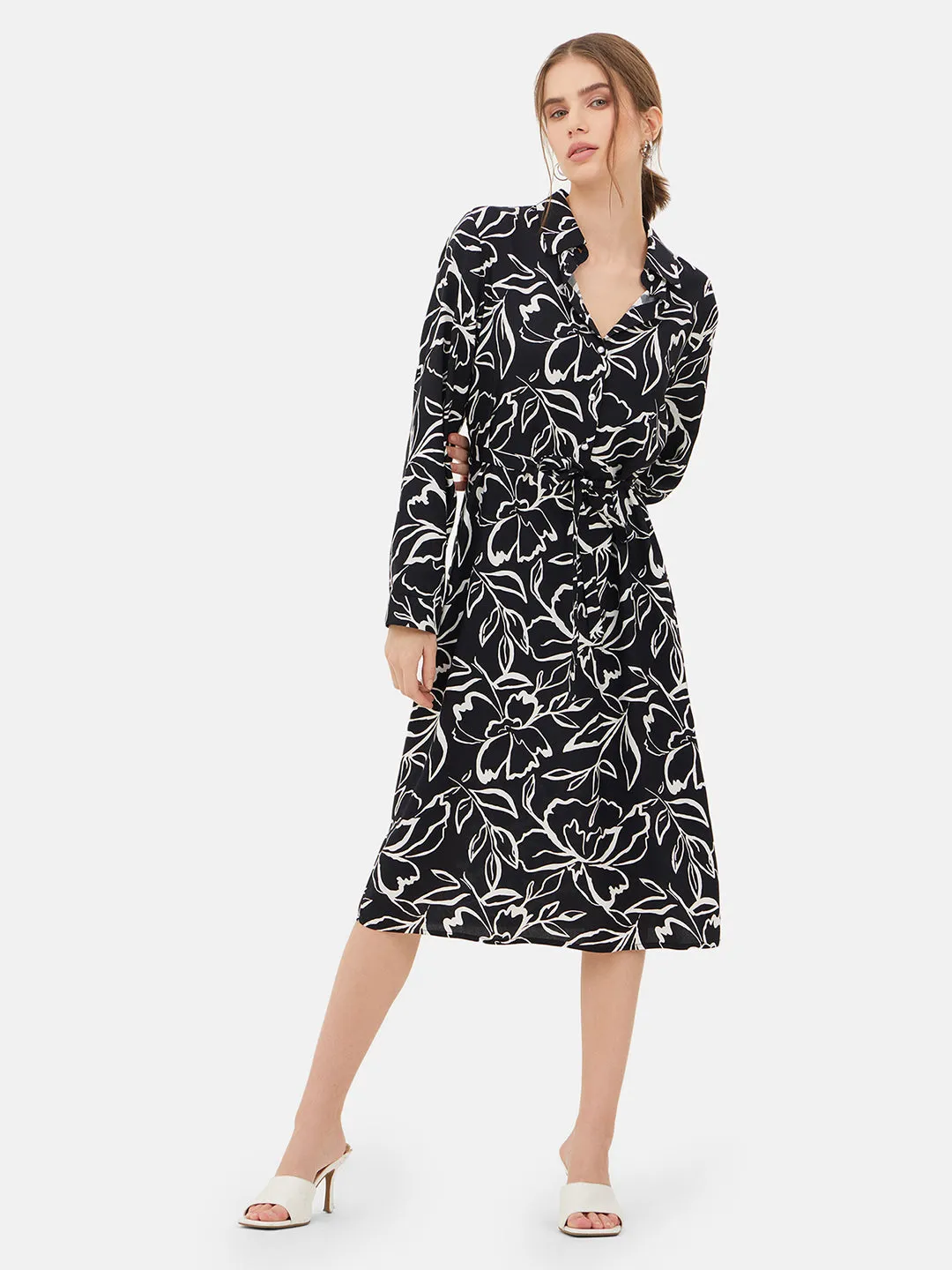 Cecilia Printed Shirt Dress