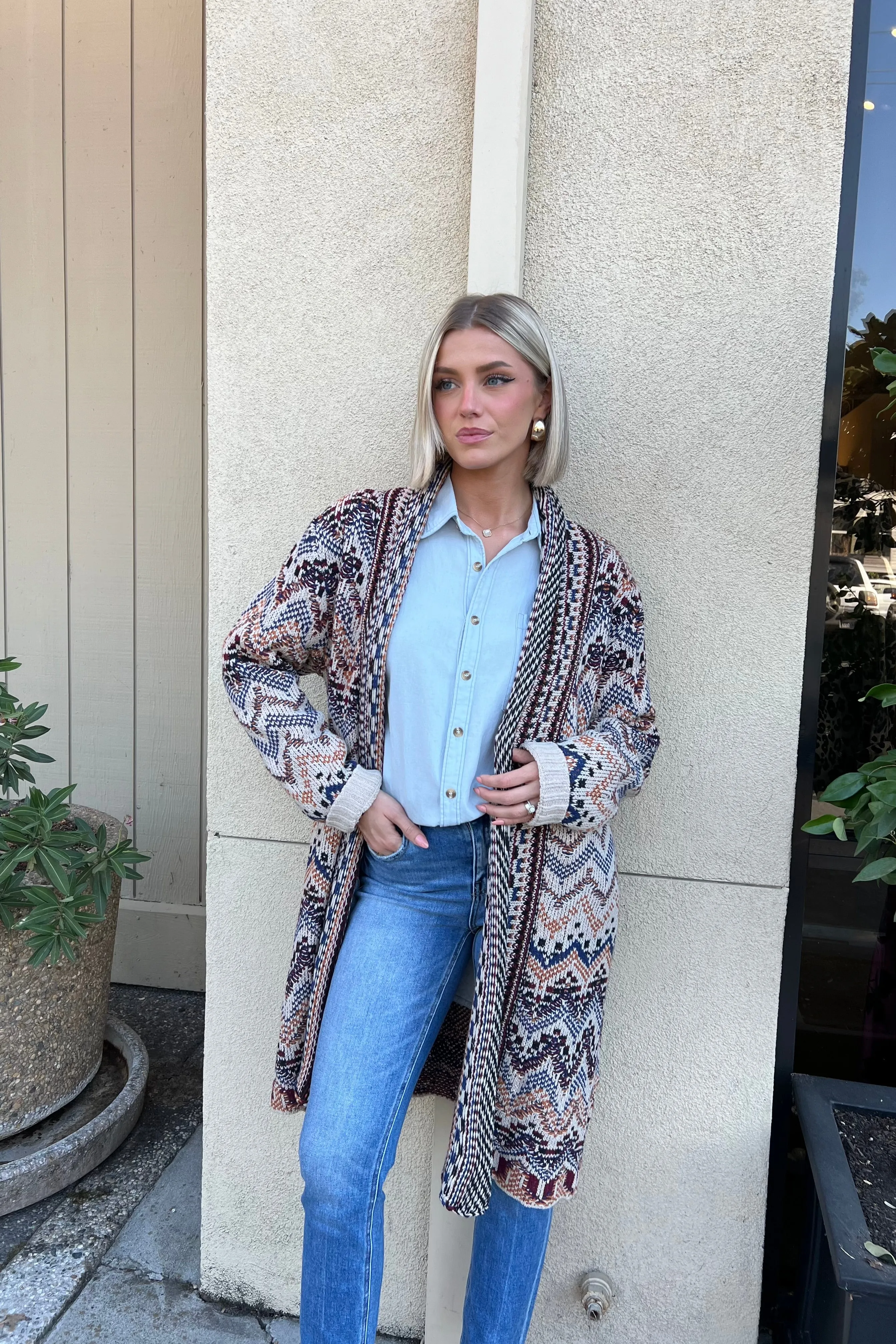 CEDARFALLS TOFFEE OVERSIZED CARDIGAN