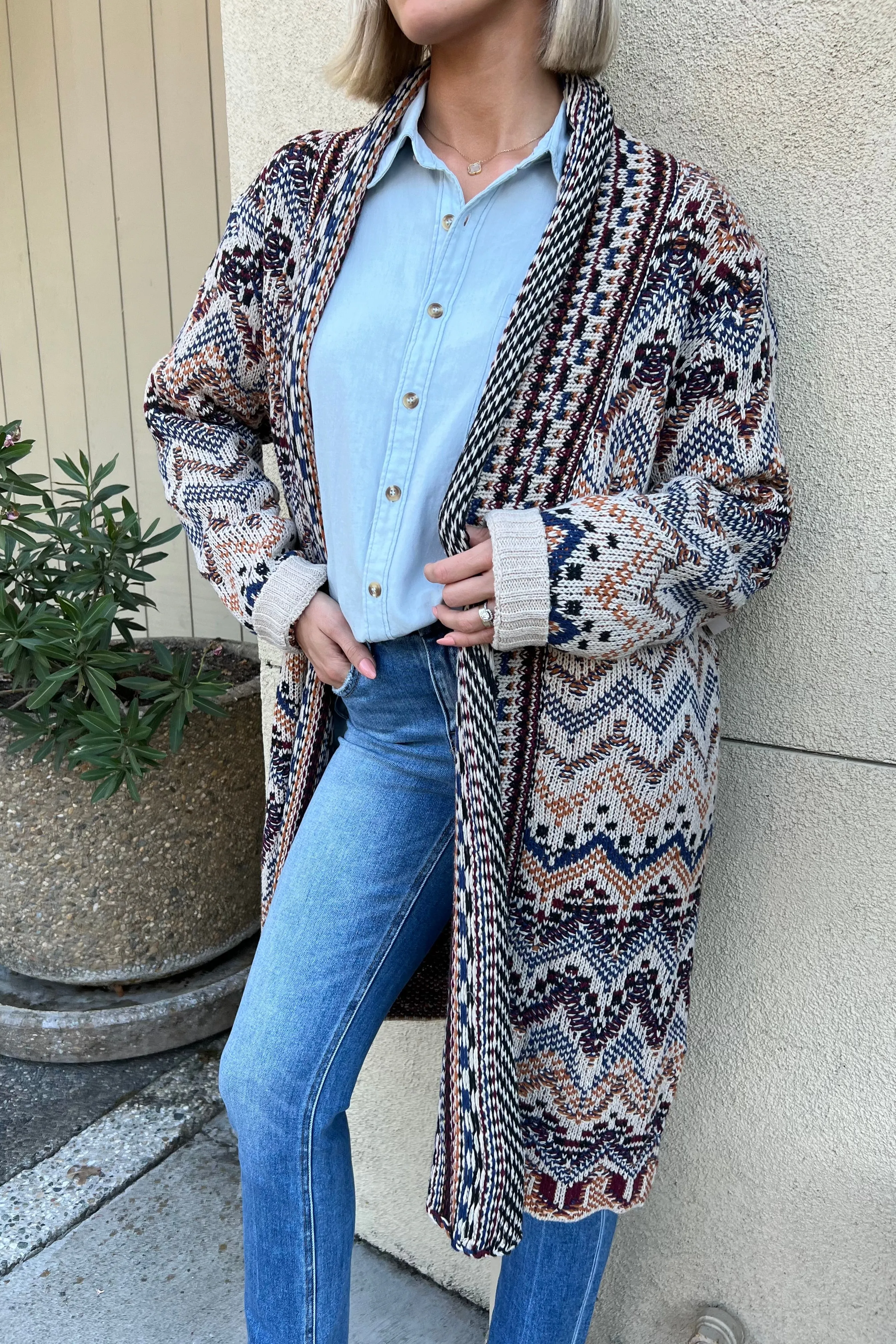 CEDARFALLS TOFFEE OVERSIZED CARDIGAN