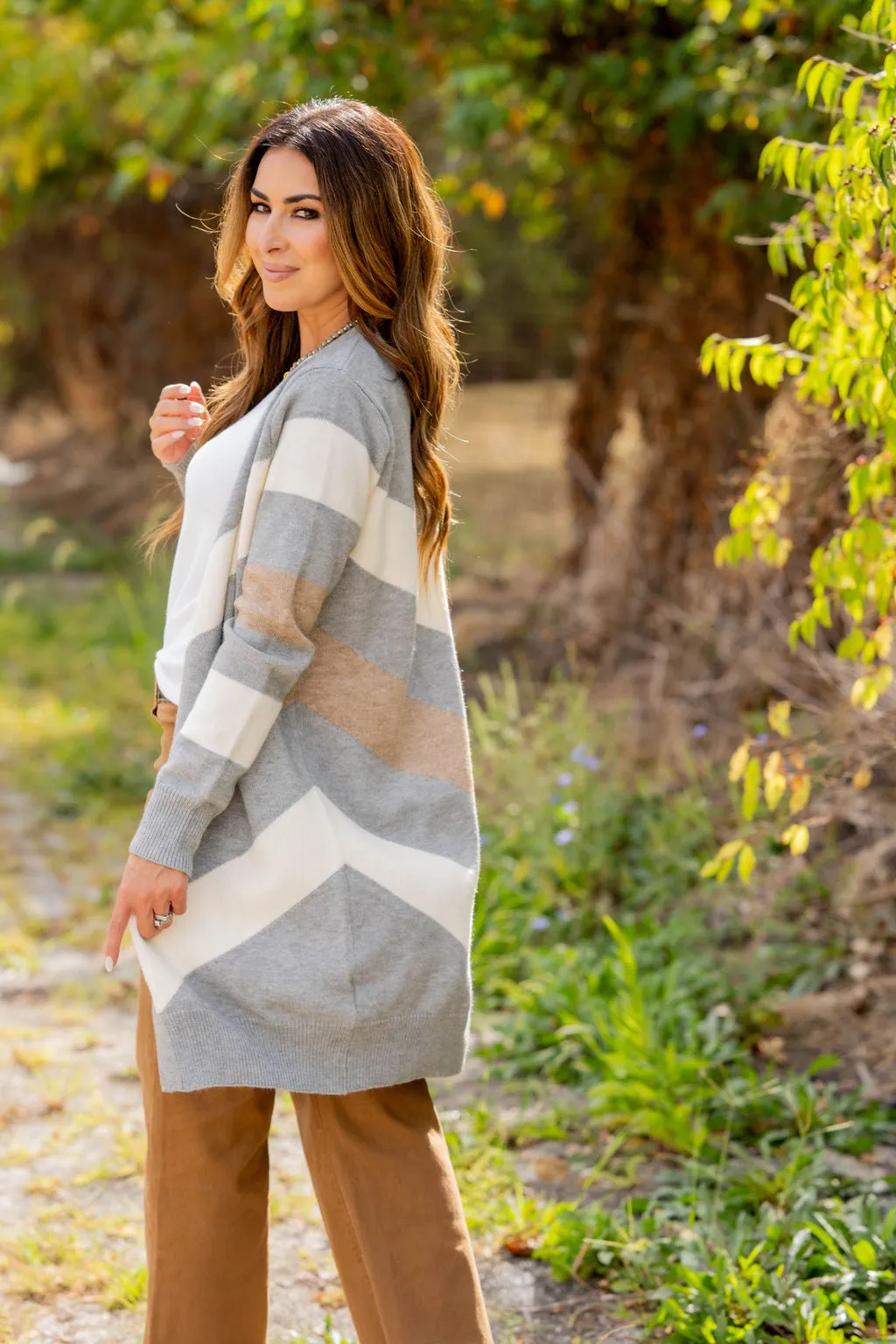 Chevron Tunic Cardigan