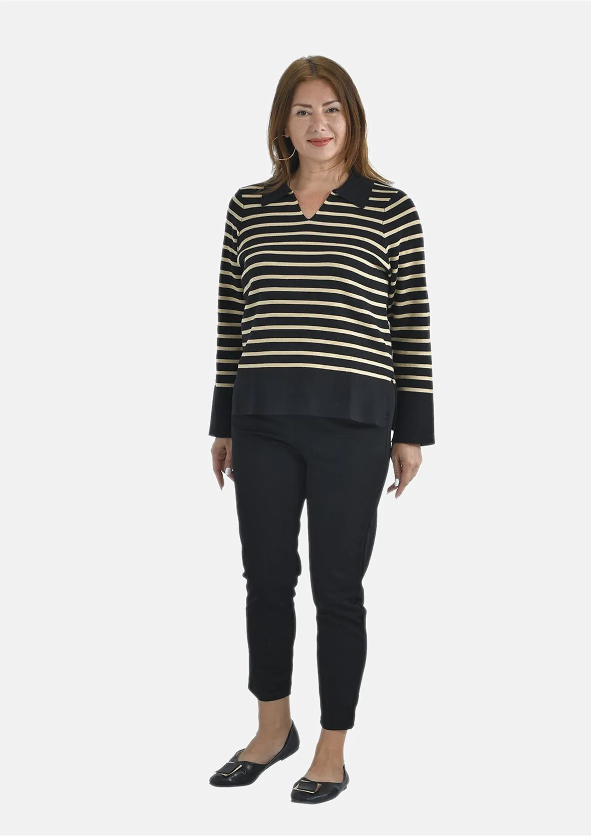 Cotton Rich Breton Knit Jumper