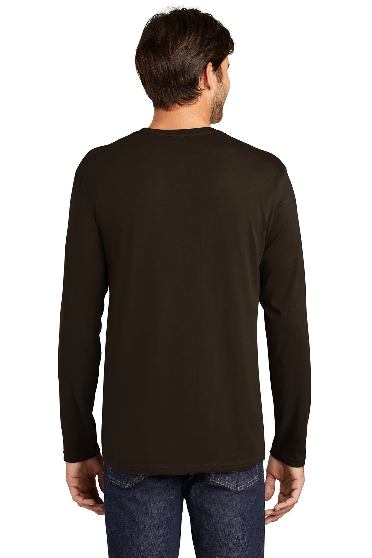 District Made Mens Perfect Weight Long Sleeve Tee's, Espresso