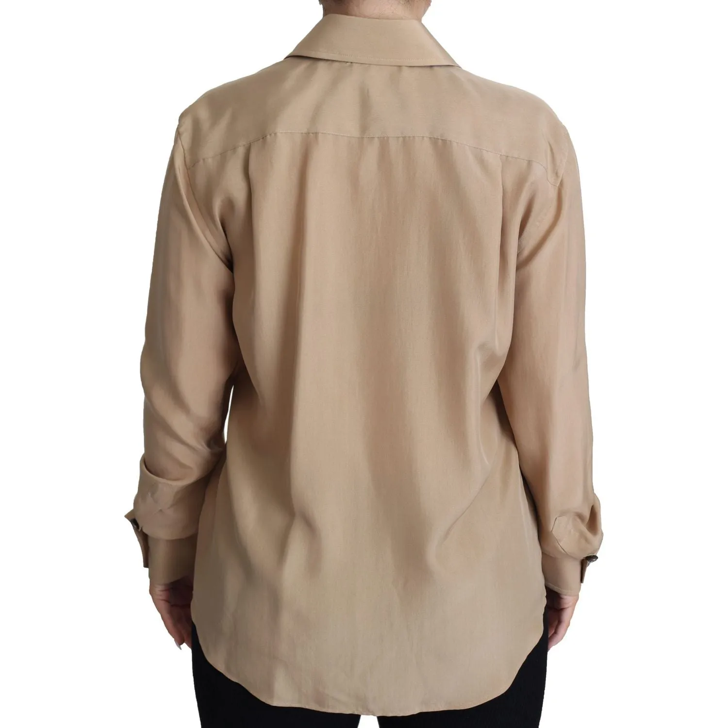 Dolce & Gabbana Elegant Beige Silk Shirt