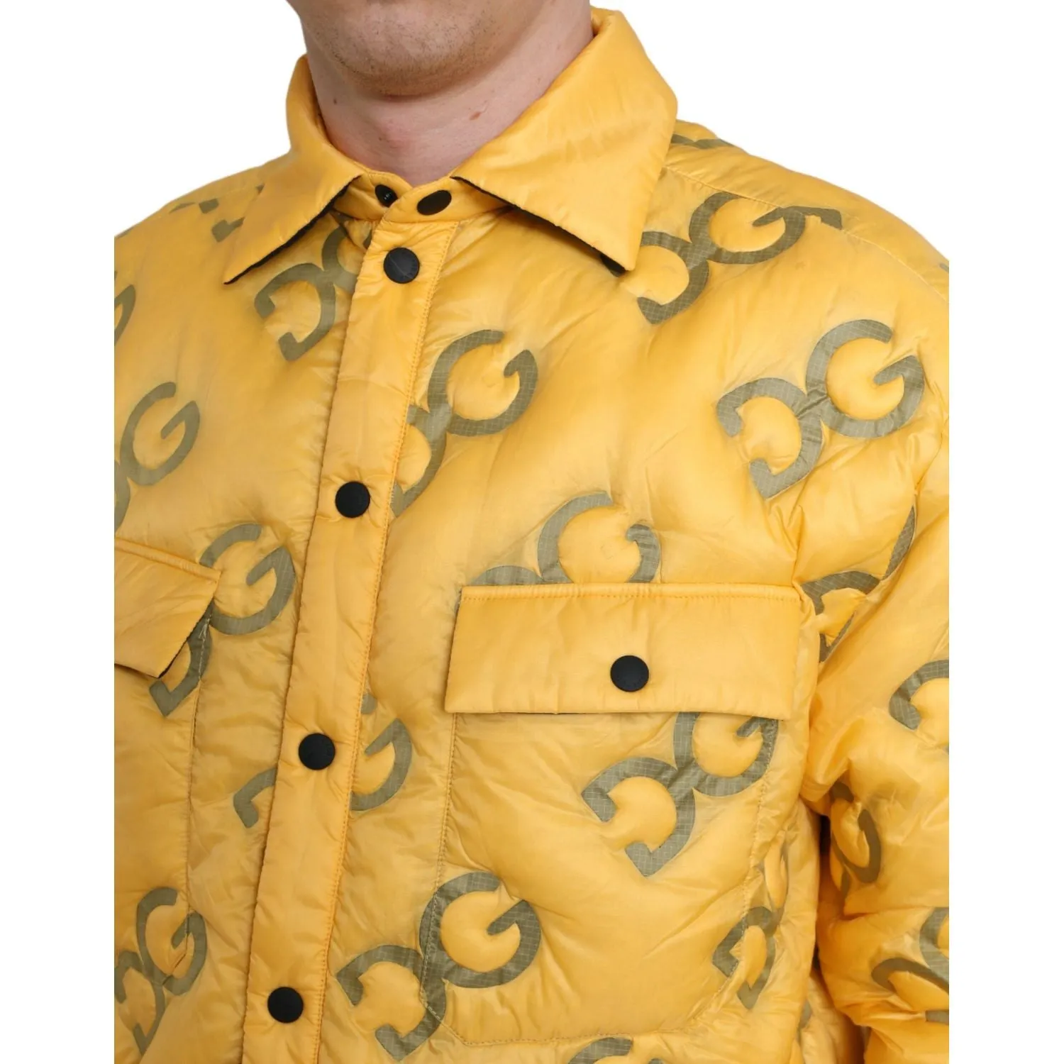 Dolce & Gabbana Elegant Yellow Padded Blouson Jacket