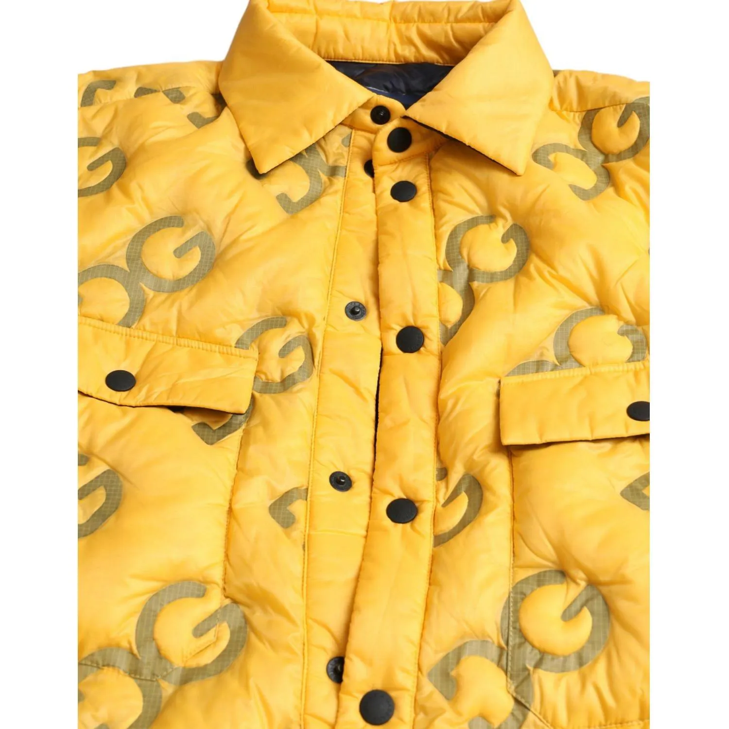 Dolce & Gabbana Elegant Yellow Padded Blouson Jacket