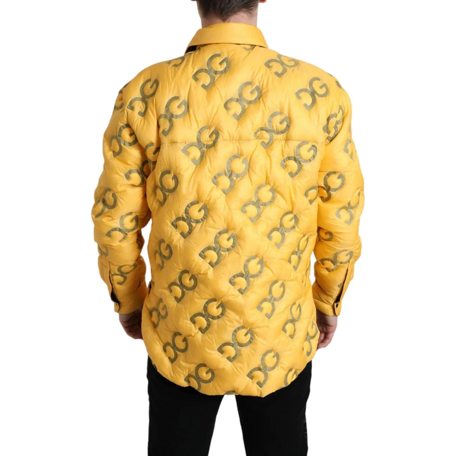 Dolce & Gabbana Elegant Yellow Padded Blouson Jacket