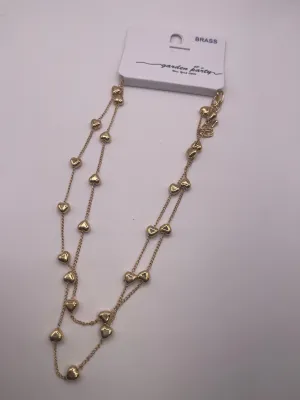 Double Chain Heart Necklace