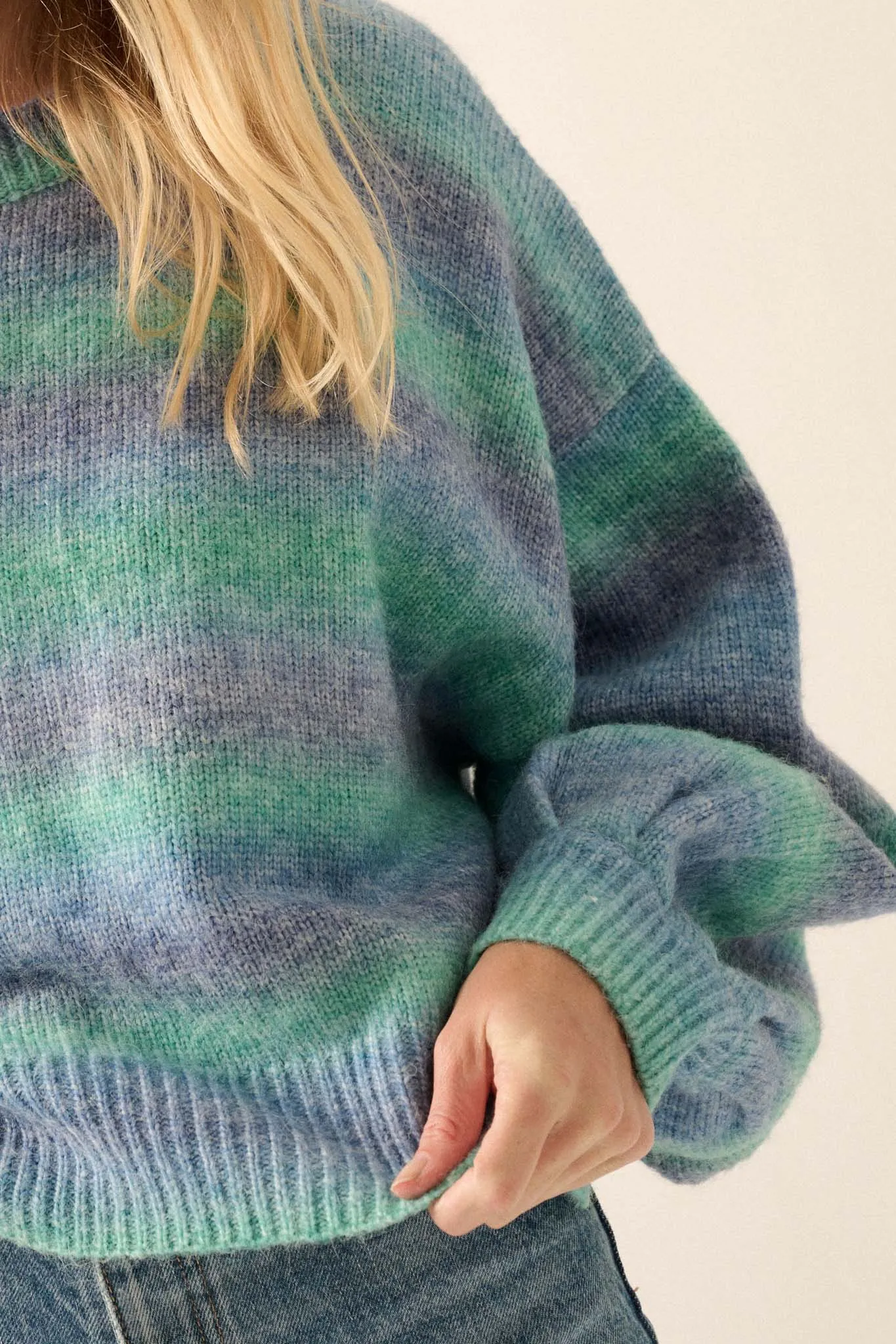 Fade Into You Ombre Striped Sweater