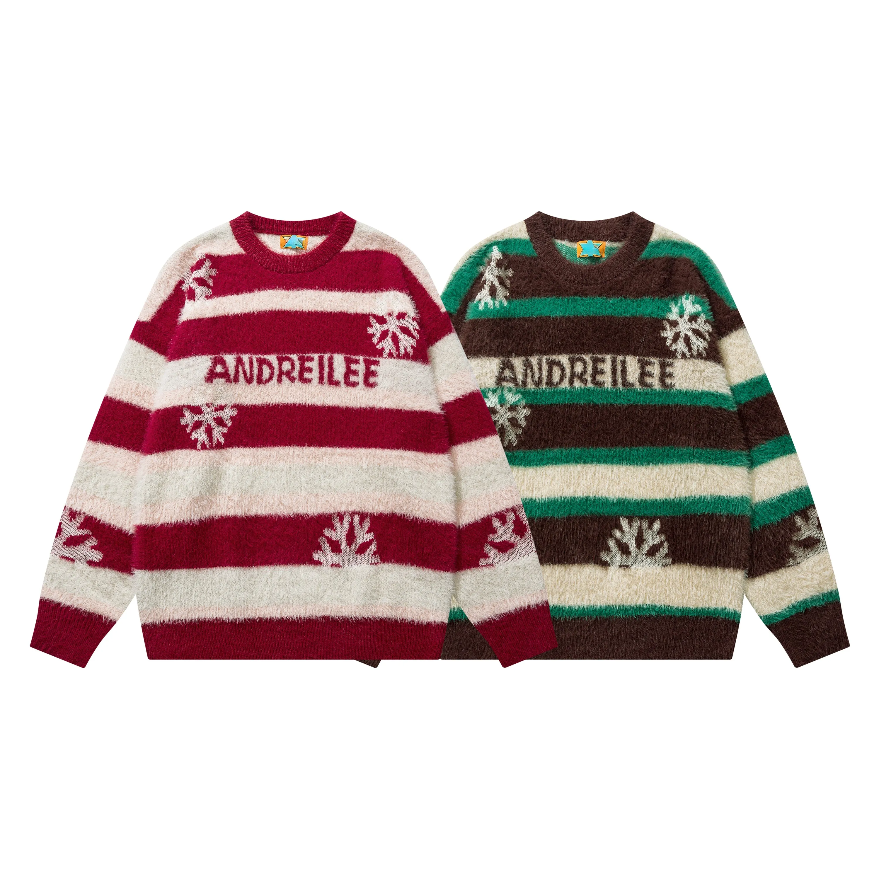 Faire Echo Striped Christmas sweater