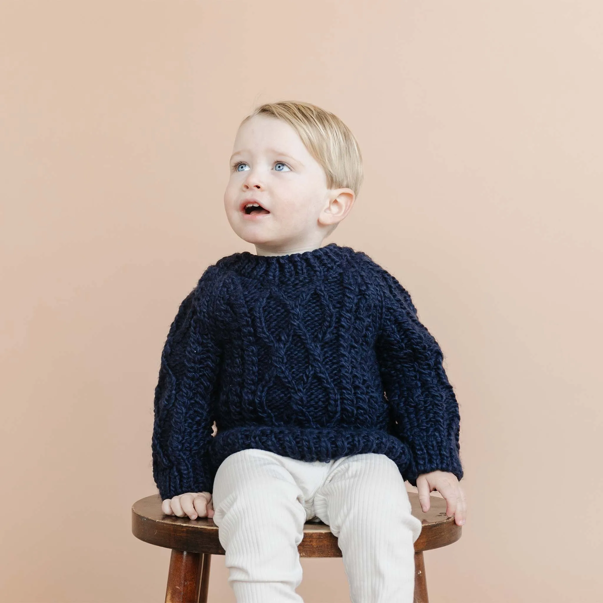 Fisherman Sweater, Navy