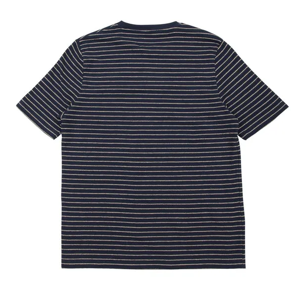 Folk Textured Stripe T-Shirt - Navy Stripe