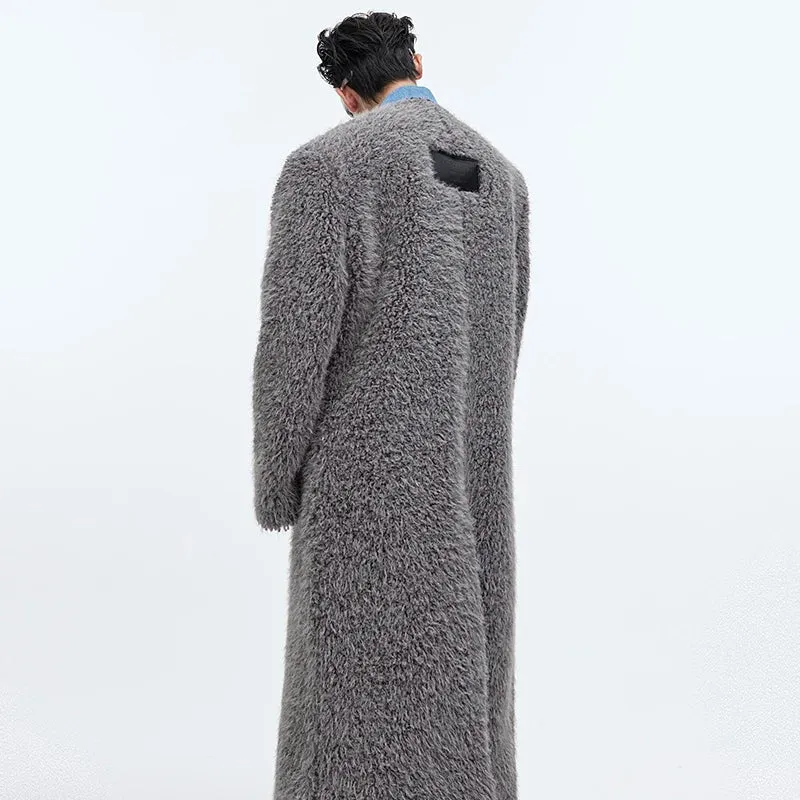 Fur Thickened Woolen Turn-Down Collar Coat