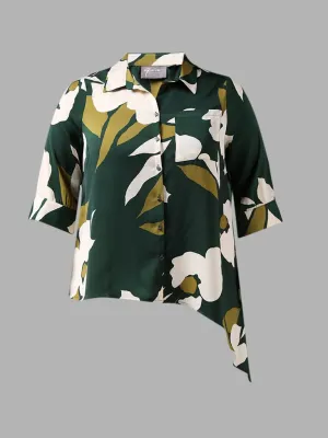 Gia Green Printed Shirt