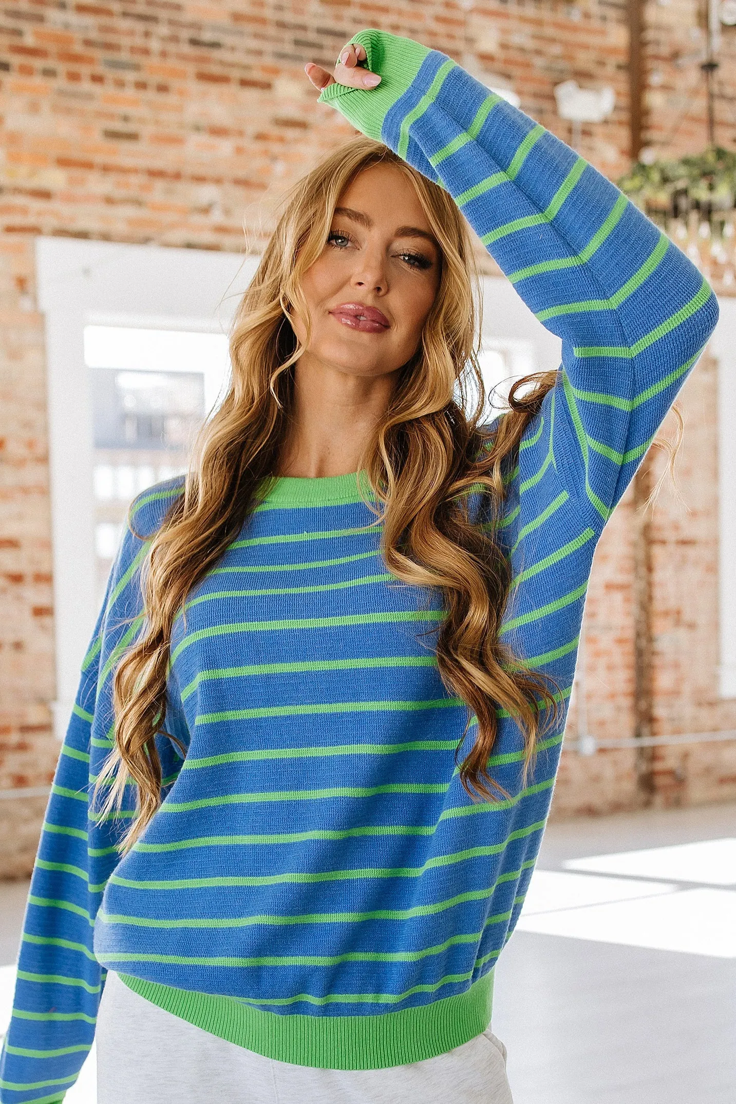 Ginny Striped Drop Shoulder Sweater | S-XL | PRE ORDER