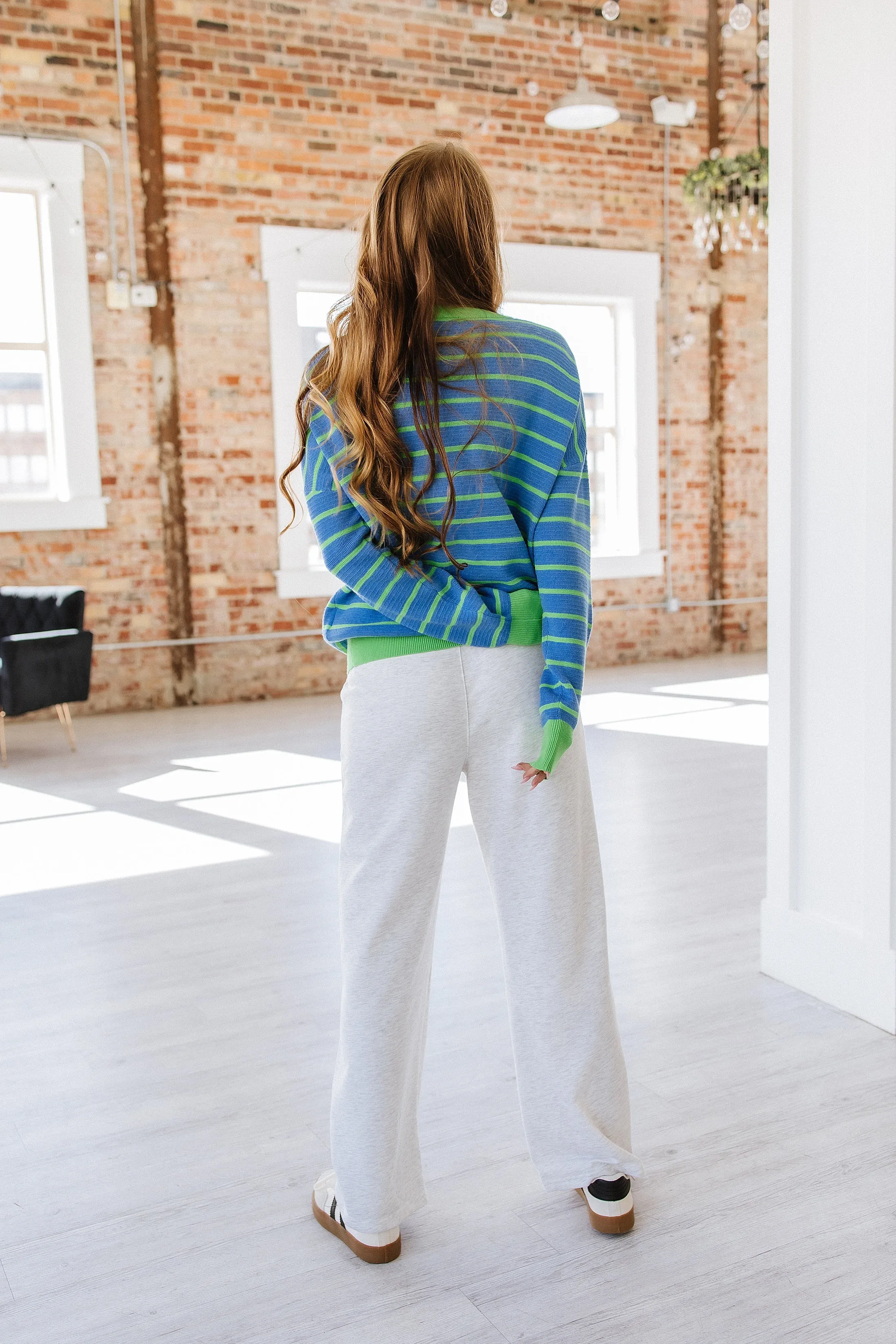 Ginny Striped Drop Shoulder Sweater | S-XL | PRE ORDER