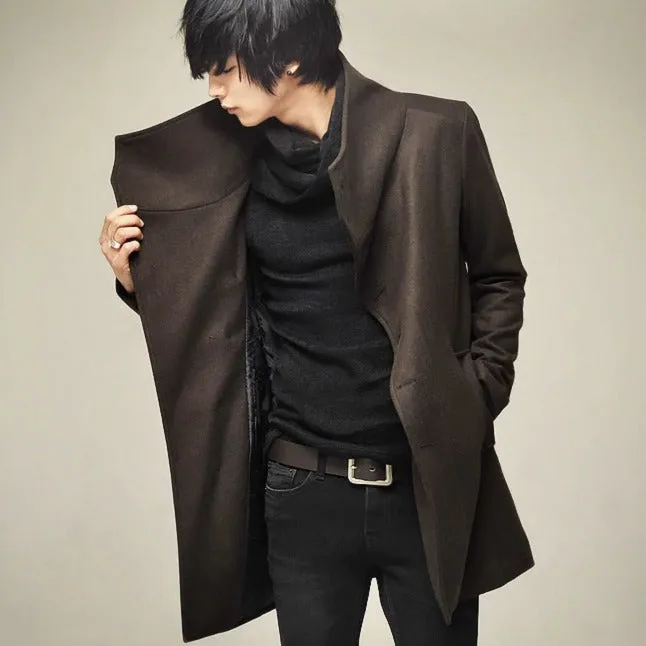 High Collar Chic Korean Style Men Winter Coat