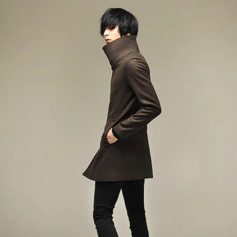 High Collar Chic Korean Style Men Winter Coat