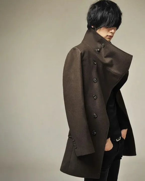 High Collar Chic Korean Style Men Winter Coat