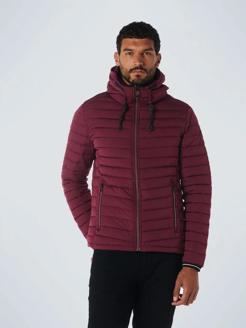 Jacket Hooded Short Fit Padded | Dark Red