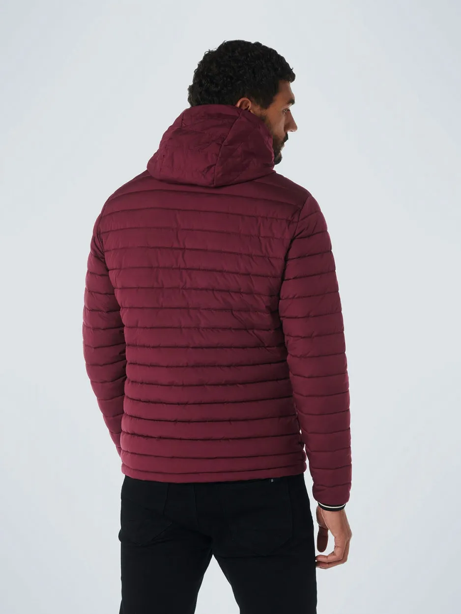 Jacket Hooded Short Fit Padded | Dark Red