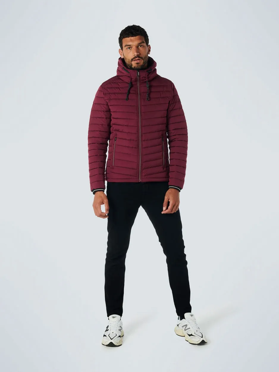 Jacket Hooded Short Fit Padded | Dark Red