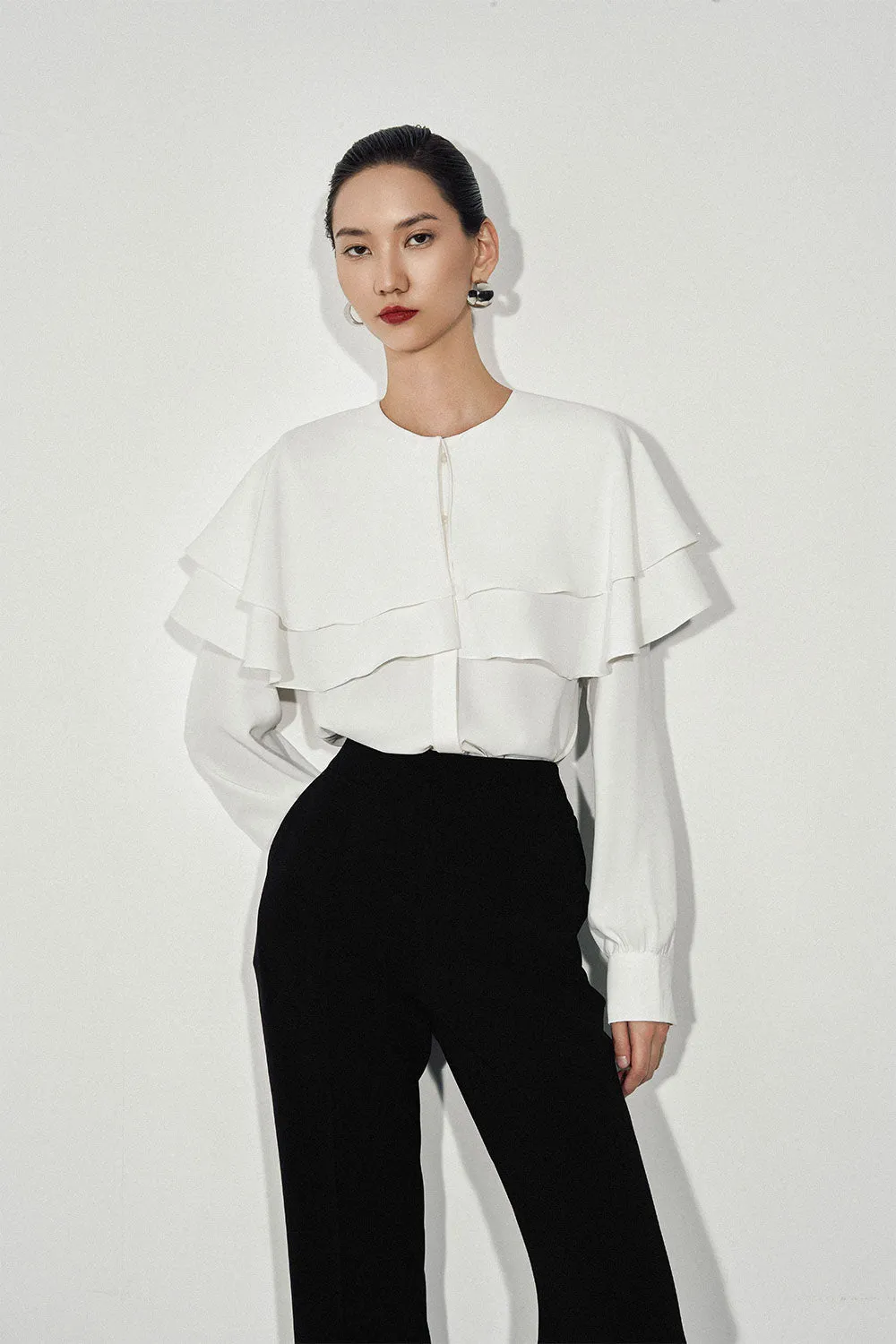 Juna Straight Layered Chiffon Shirt