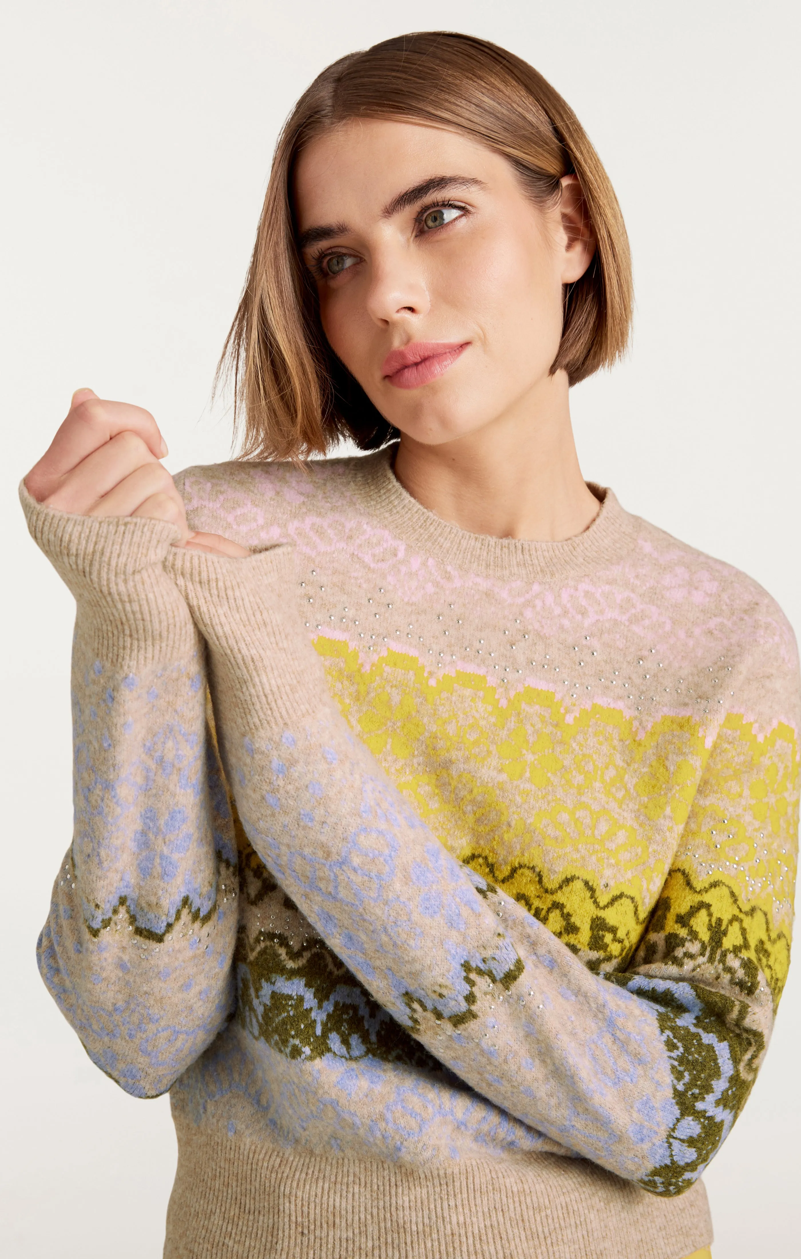 Lace Fair Isle Pullover