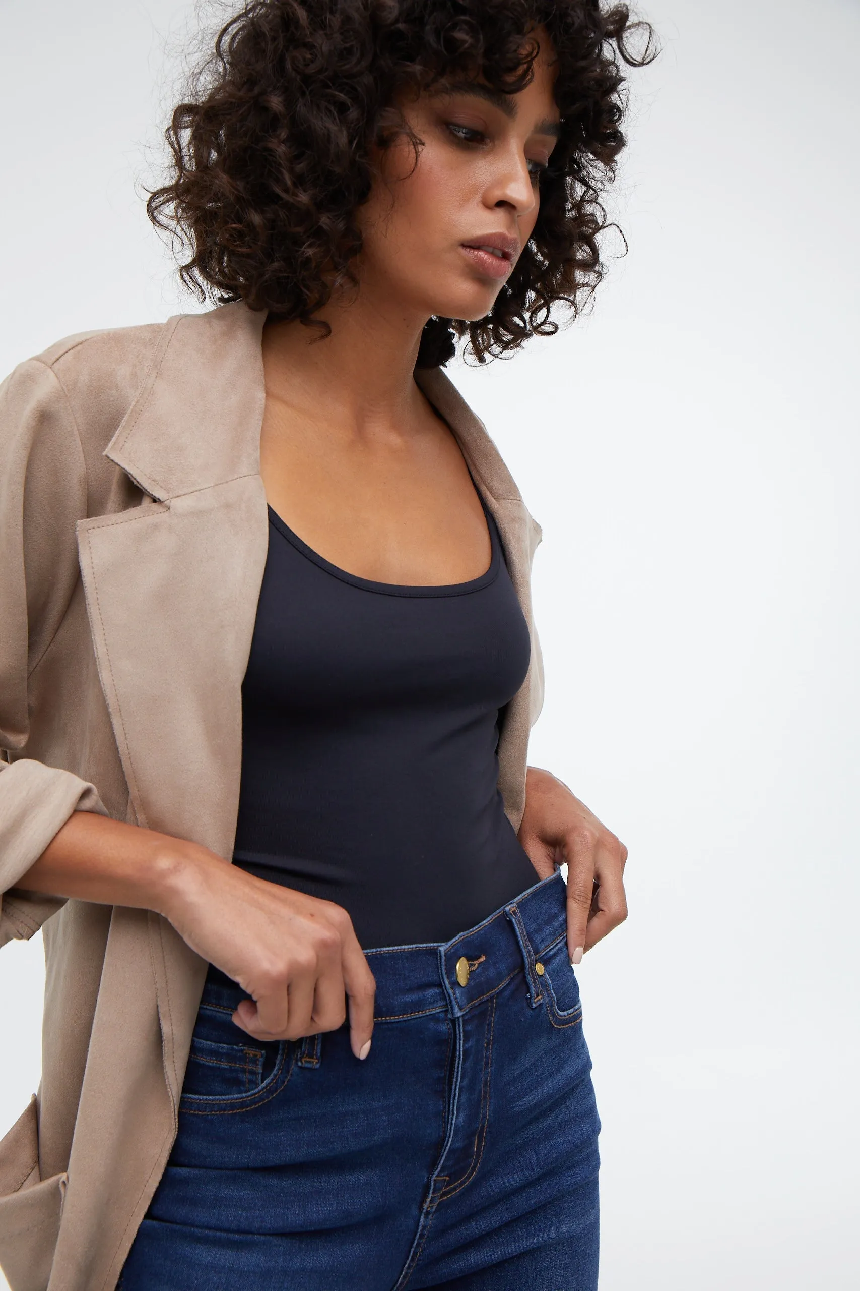 Lauren Belted Vegan Suede Jacket