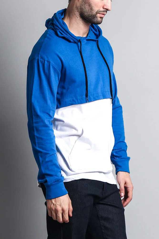 Long Sleeve Color Block Hooded Tee