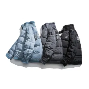 Loose and thick cotton-padded jacket to keep warm