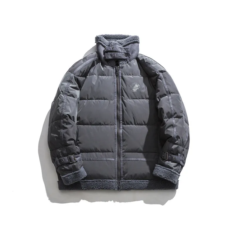 Loose and thick cotton-padded jacket to keep warm