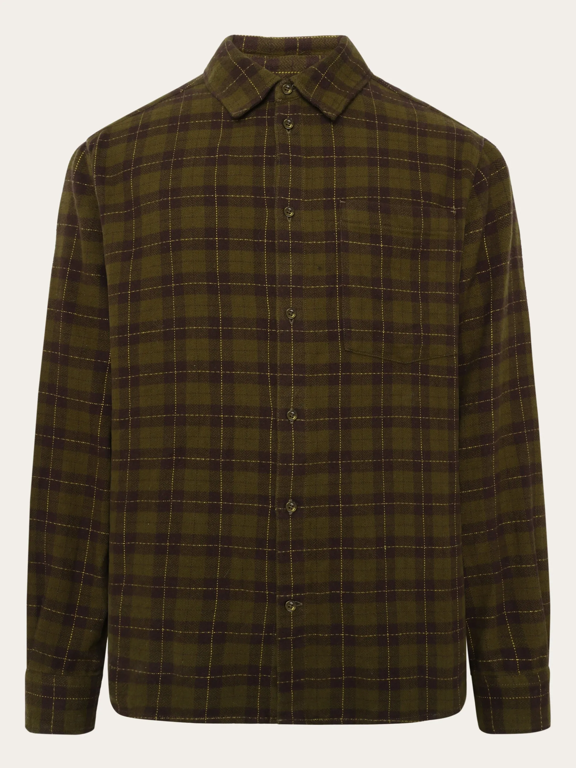 Loose fit checkered shirt - Green check