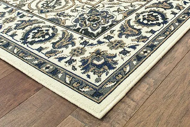 Marina 1248W Ivory Navy Rug