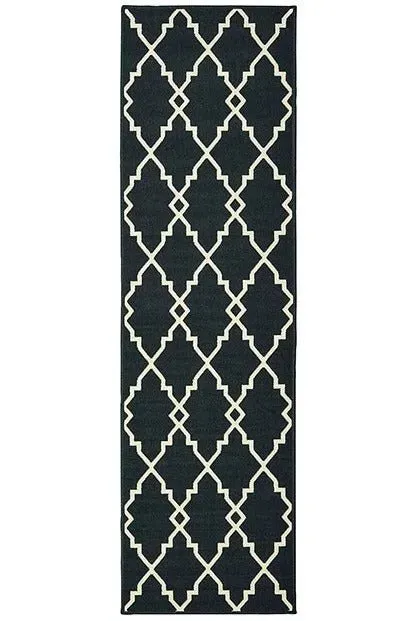 Marina 7763K Black Ivory Rug