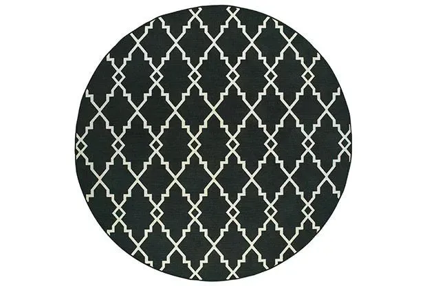 Marina 7763K Black Ivory Rug