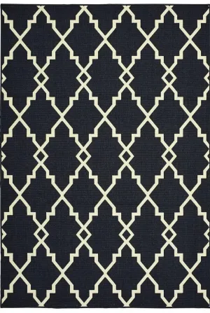 Marina 7763K Black Ivory Rug