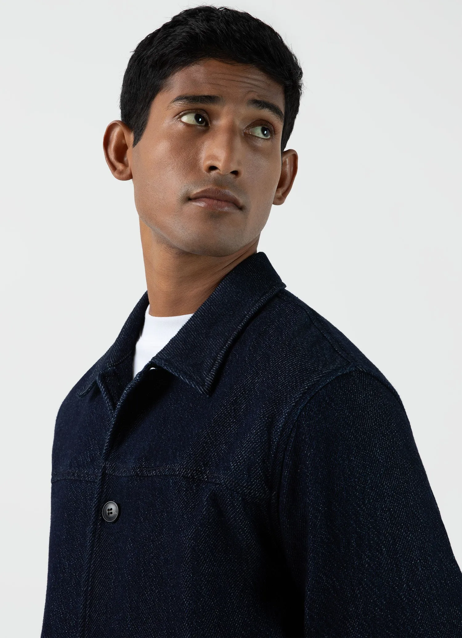 Men's Denim Chore Jacket in Selvedge Denim