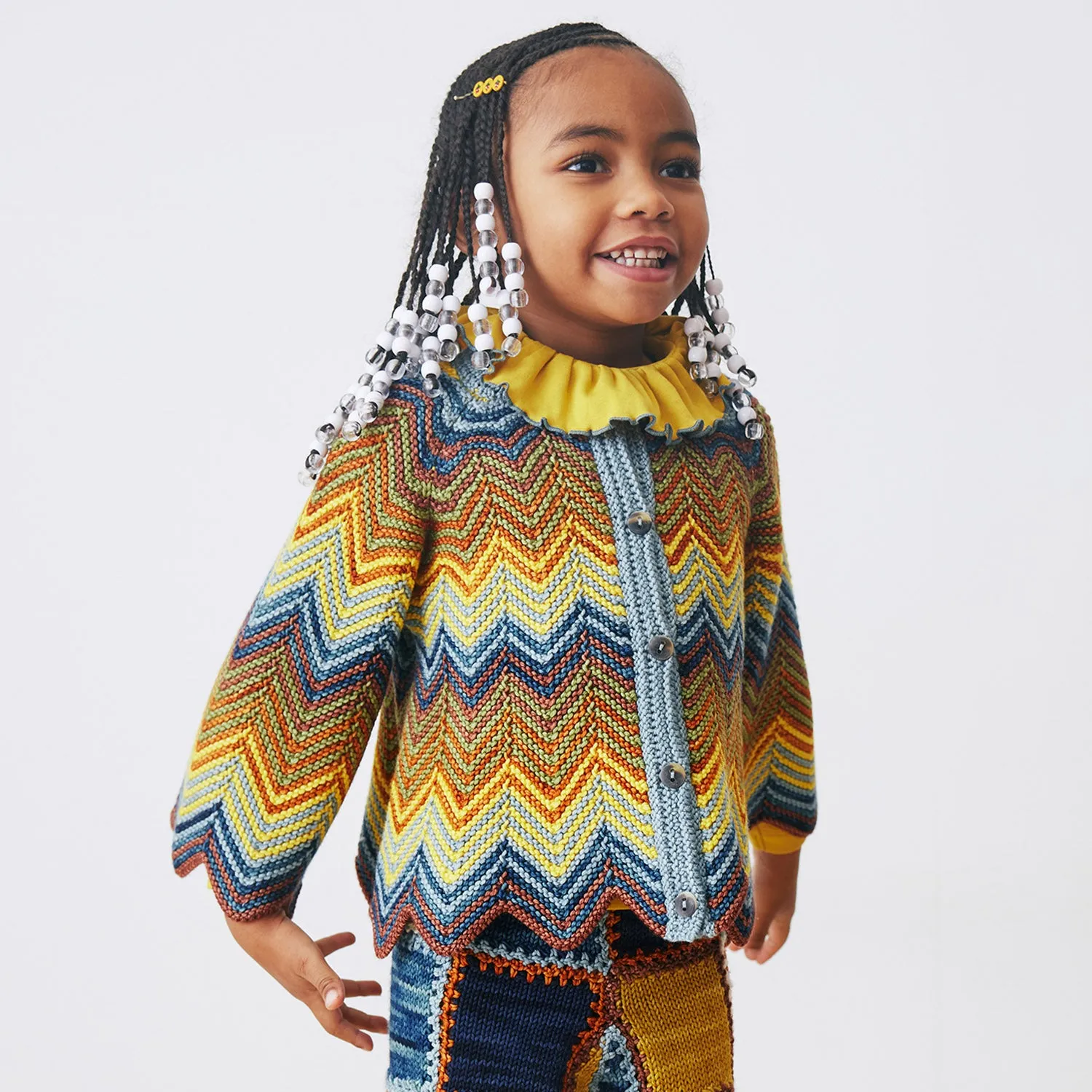 Merino Wool Parlor Chevron Cardigan - Mango