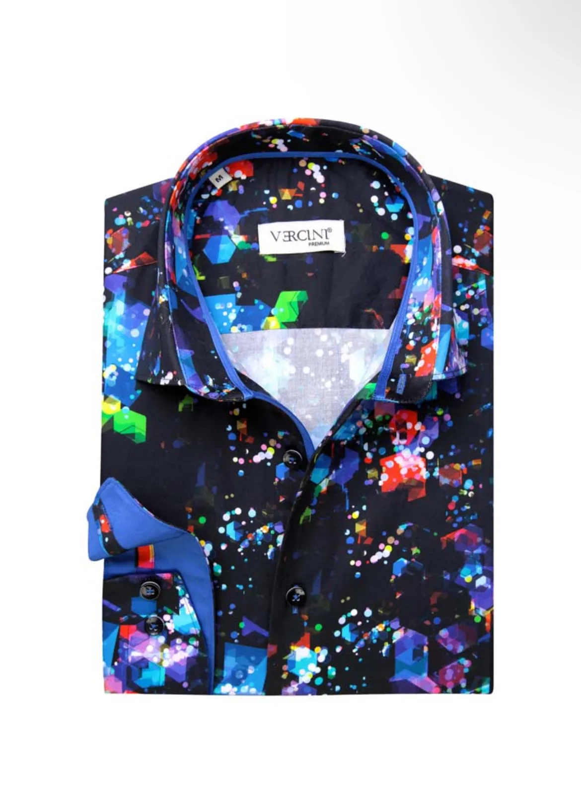 Nebula Prism Button-Down Casual Shirt