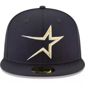 New Era Houston Astros Fitted Hat- NAVY BLUE/ GOLD