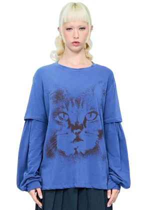 OPEN YY Layered Cat T-Shirt